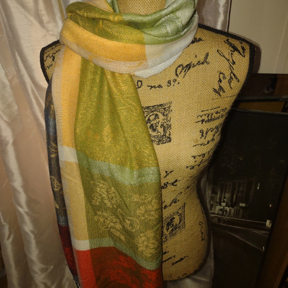 Pashimina and silk scarf